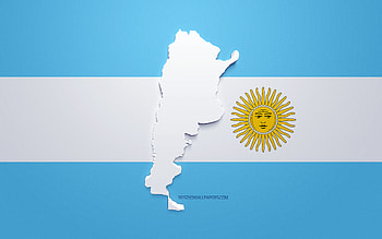 Argentina map silhouette, Flag of Argentina, silhouette on the flag, Argentina, 3d Argentina map silhouette, Argentina flag, Argentina 3d map HD wallpaper