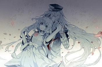 Amnesia, tears, long hair, dress, short hair, holding hands, holding, blood, male, braids, hat, female, roseboy, girl, sad, control, anime HD wallpaper