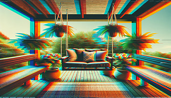 Relaxing Patio Swing - Ultra, patio swing, plant, modern design HD wallpaper