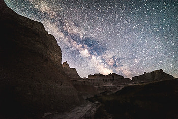 Nature, Mountains, Stars, Starry Sky HD wallpaper