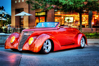 1936 Ford Street Rod, ford, car, red, hot rod, vintage HD wallpaper