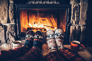 Intimate fireplace moment, Cozy warmth, Relaxing ambiance, Togetherness HD wallpaper