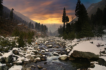 Landscape, Sunset HD wallpaper