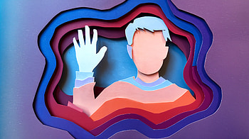 Waving in Style: Ultra, waving, paper art, Abstract, silhouette, colorful HD wallpaper
