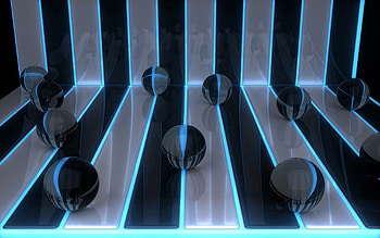 3D, Stripes, Streaks, Digital Art, Balls HD wallpaper
