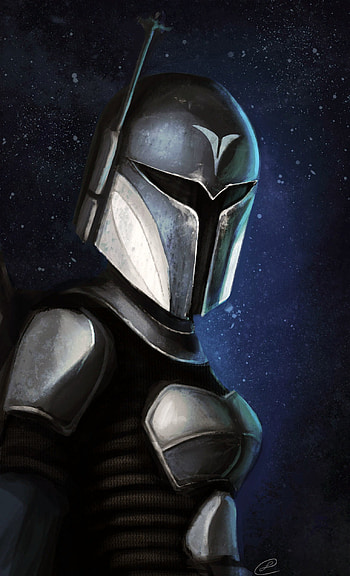 Mandalorian girl by Peipp Mandalorian girl by Peipp HD phone wallpaper