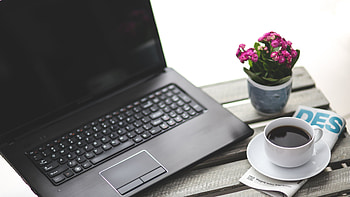 Computers: Notebook and Coffee :: HD wallpaper