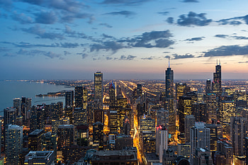 Cityscape, evening, beautiful, buildings HD wallpaper