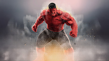 Red Hulk Infernal Power, captain-america-brave-new-world, superheroes, artwork, art, red-hulk, artist, digital-art HD wallpaper
