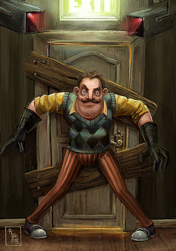 Hello Neighbor 2, Artstation illustrations, Impressive artwork, Creative designs HD phone wallpaper