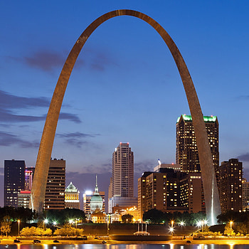 Night view, St. Louis Skyline HD phone wallpaper