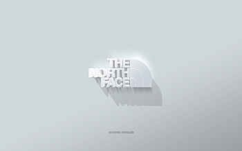 The North Face logo, white background, The North Face 3d logo, 3d art, The North Face, 3d The North Face emblem HD wallpaper