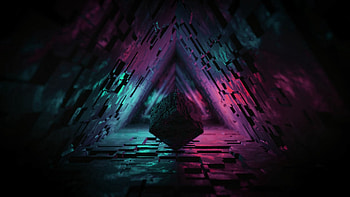 Dark, 3D, Backlight, Illumination, Figure, Tunnel, Cube HD wallpaper