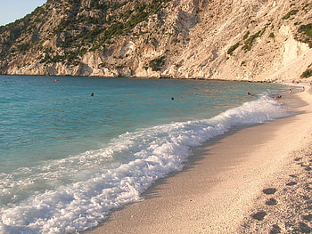 Greece, island, mirtos, kefalonia, beach HD wallpaper