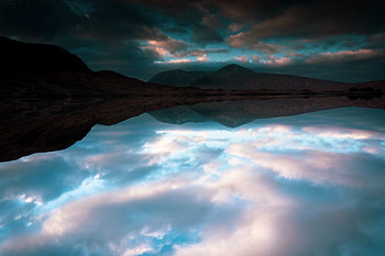 Landscape, Nature, Mountains, Clouds, Lake, Reflection HD wallpaper