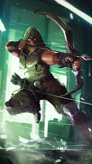 Green Arrow comics, Green Arrow artwork, Samsung Galaxy S6 S7, Google Pixel XL HD phone wallpaper