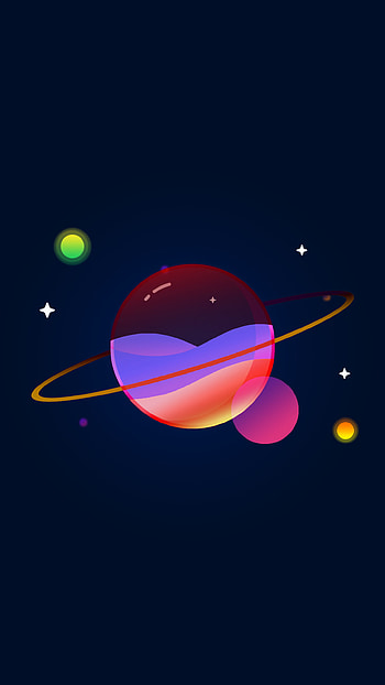Space minimal., ball, art, minimal, planets HD phone wallpaper