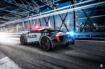 Car, Sports, Cars, Lights, Sports Car, Supercar, Police HD wallpaper