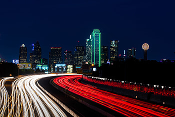 Cities, Night, City, Lights, Dark, Road, Long Exposure HD wallpaper