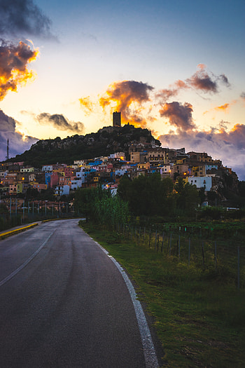 Cities, Sky, Clouds, City, Road HD phone wallpaper