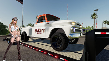 Haulin' It . ., Chevy, style, cowgirl, trailer, blondes, pickup, fantasy, women, boots, western, truck, hats HD wallpaper