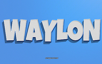Waylon, blue lines background, with names, Waylon name, male names, Waylon greeting card, line art, with Waylon name HD wallpaper