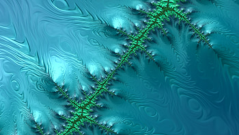 Trippy Psychedelic Fractal, artistic, blue, green, Abstract, fractal, abstract blue, abstract green HD wallpaper