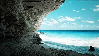 amazing-full---cave-on-the-beach- HD wallpaper
