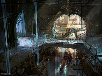 Mtg: Streets of New Capenna - Waterfront District, man made, Magic: The Gathering HD wallpaper