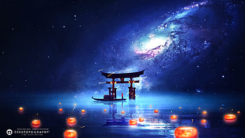 The Cosmic Torii, galaxies, space, 3d, cosmic, stars HD wallpaper