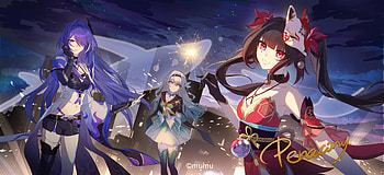 Radiant Night: Acheron, Sparkle & Firefly — Honkai: Star Rail, Honkai: Star Rail, Acheron (Honkai: Star Rail), Sparkle (Honkai: Star Rail), Firefly (Honkai: Star Rail), video game HD wallpaper