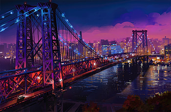 Williamsburg Bridge New York Digital Art , new-york, bridge, artist, artwork, digital-art, artstation HD wallpaper
