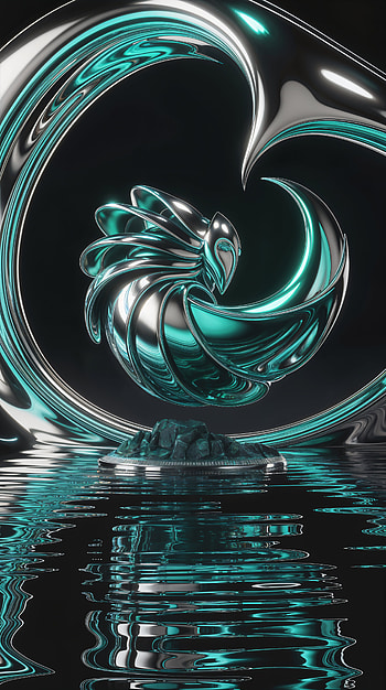 Futuristic Phoenix Reflection - Stunning Design, Abstract, futuristic HD phone wallpaper
