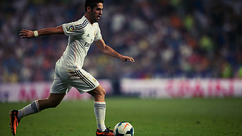 Real Madrid stadium, Isco's cleats, Sports field scenery, Fly Emirates sponsorship HD wallpaper