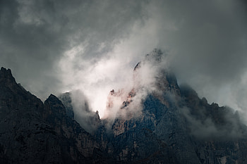 Mountains Fog Winter Morning, mountains, fog, winter, morning, nature, behance HD wallpaper