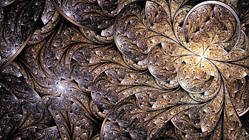 Light Brown Purple Fractal Pattern Glow Abstraction Abstract HD wallpaper