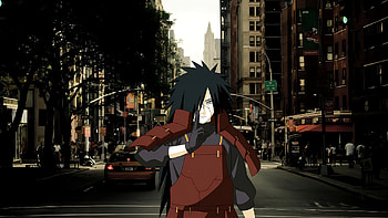Madara Uchiha, Madara Uchiha, street, Anime, Naruto HD wallpaper