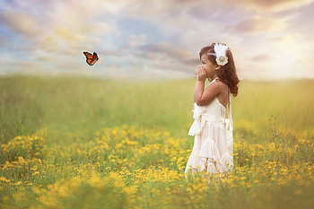 little girl, Butterfly, childhood, blonde, fair, nice, adorable, bonny, sunset, sweet, Belle, white, smile, Hair, girl, grass, comely, sightly, pretty, green, face, lovely, pure, child, fun, graphy, cute, baby, , Nexus, beauty, kid, roses, beautiful, people, little, pink, sky, dainty HD wallpaper