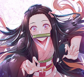 Beautiful, anime, Kamado Nezuko HD wallpaper
