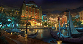 Fantasy City at Night, night, Egypt City, buildings, Egypt, city, boats, harbor HD wallpaper