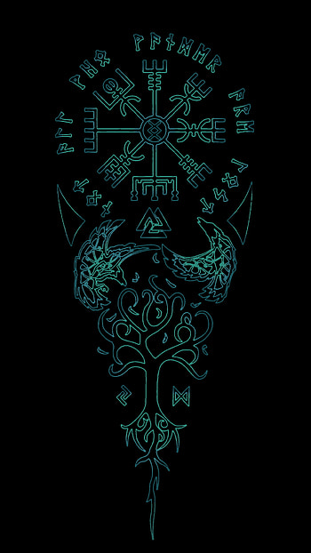 Vegvisir, viking HD phone wallpaper