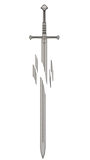Narsil Sword, Artistic representation, Legendary weapon, Epic relic HD phone wallpaper