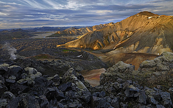 Rocky Iceland, Iceland, , high, rock, clouds, view, nature, sky, , mountains HD wallpaper