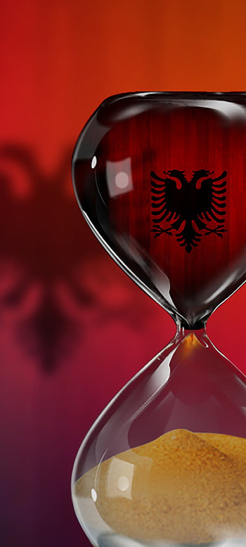 Albanian sand clock, art, flag, alb, shqip HD phone wallpaper