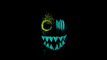 Crazy Neon Eye Teeth, artist, artwork, digital-art, neon HD wallpaper