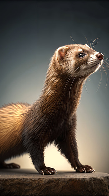 Charming Ferret , Animal, Wildlife, portrait HD phone wallpaper