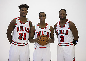 Rajon Rondo and Dwyane Wade, Jimmy Butler HD wallpaper