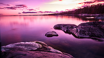 Purple Sunset Landscape HD wallpaper
