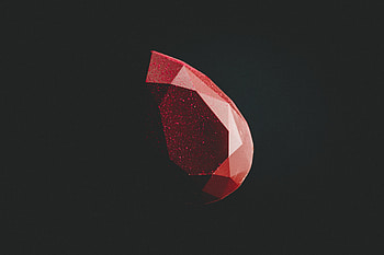 Red Diamond Minimal Dark , diamond, minimalist, minimalism, dark, black, red, shape HD wallpaper