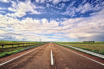Landscape, Nature, Road, Markup, Field HD wallpaper